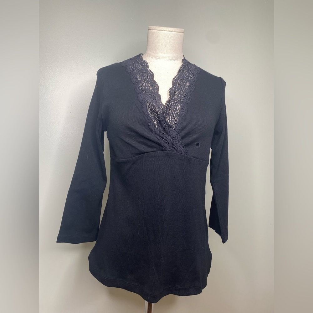 𝅺geoffrey Beene 3/4 sleeve pullover